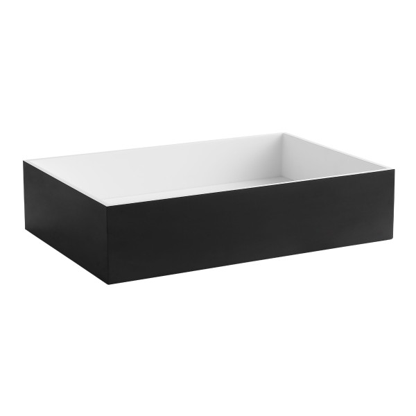 ALFI brand ABRS2014BM Black Matte 20" x 14" Solid Surface Resin Sink