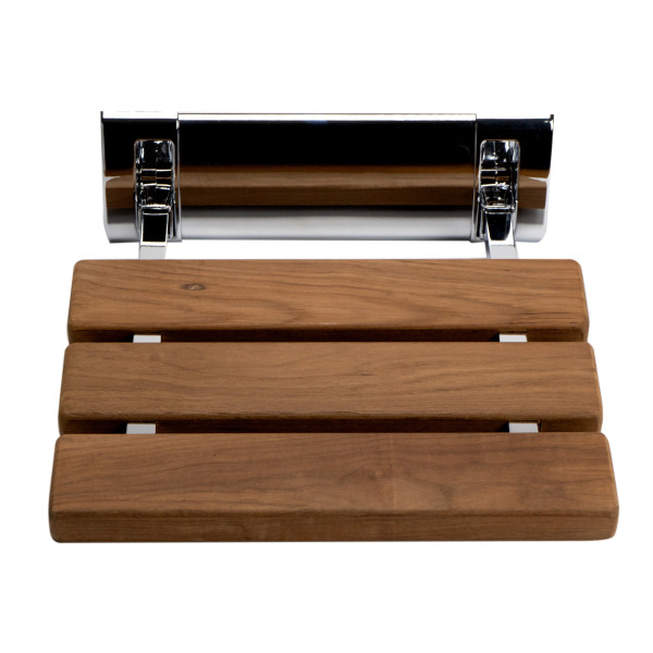 ALFI brand ABS14 14 Inch Folding Teak Wood Shower Seat Bench