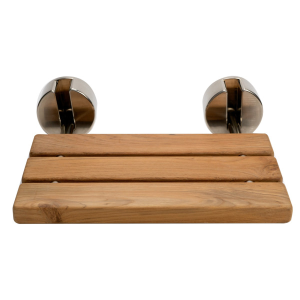 ALFI brand ABS16R 16 Inch Folding Teak Wood Shower Seat Bench