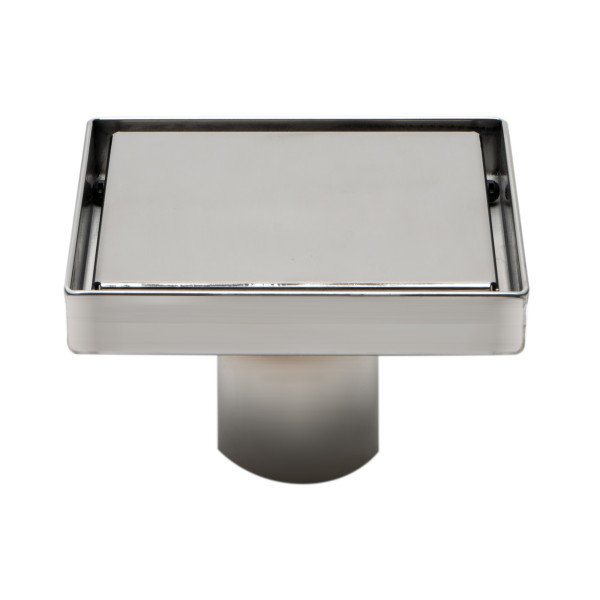 ALFI brand ABSD55B 5"x5" Square Stainless Shower Drain w/ Solid Cover