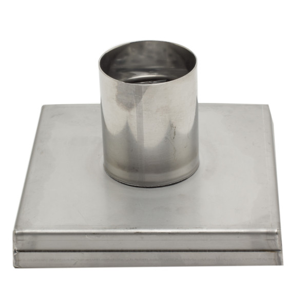 ALFI brand ABSD55C 5" x 5" Square Stainless Steel Shower Drain with Groove Holes