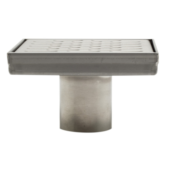 ALFI brand ABSD55C 5" x 5" Square Stainless Steel Shower Drain with Groove Holes