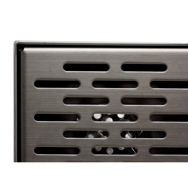 ALFI brand ABSD55C 5" x 5" Square Stainless Steel Shower Drain with Groove Holes