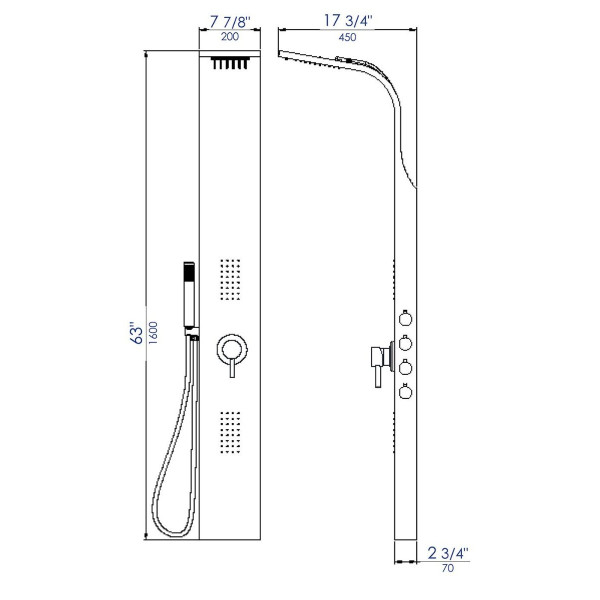 ALFI brand ABSP30 - Dimensions