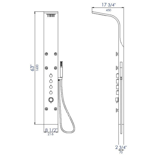 ALFI brand ABSP40 - Dimensions