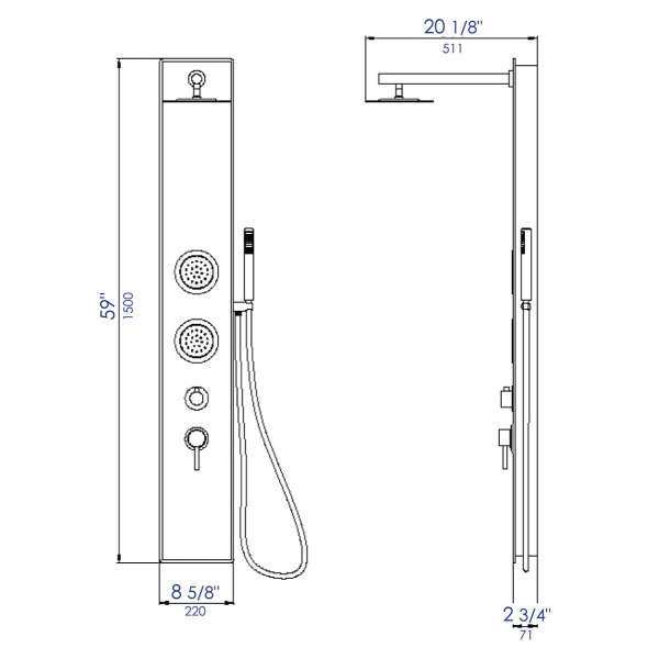 ALFI brand ABSP55B - Dimensins