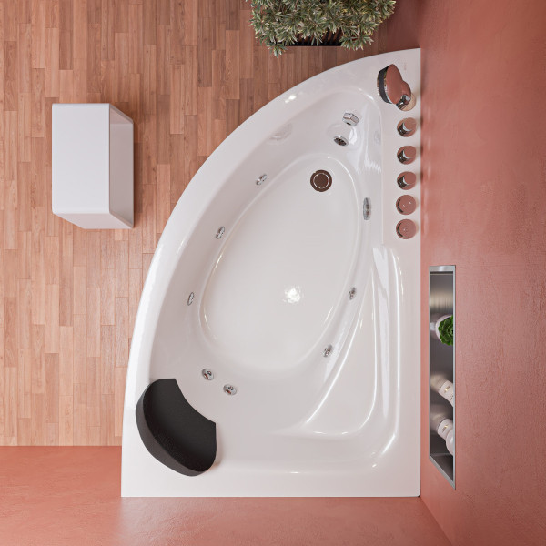ALFI brand ABST55 White Matte Solid Surface Resin Bathroom / Shower Stool
