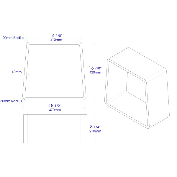 ALFI brand ABST55BM - Dimensions