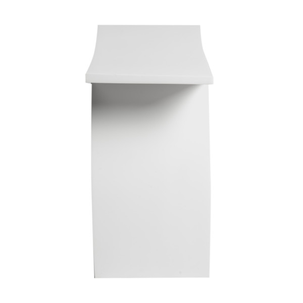 ALFI brand ABST77 Arched White Matte Solid Surface Resin Bathroom / Shower Stool