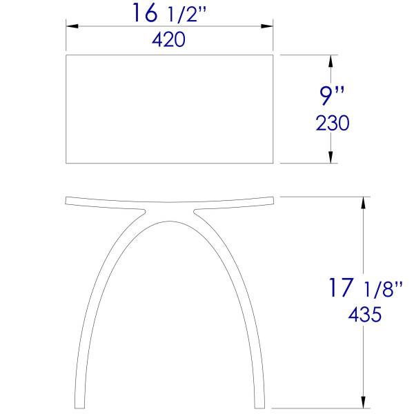 ALFI brand ABST77BM Black Matte Arched Solid Surface Resin Bathroom Shower Stool