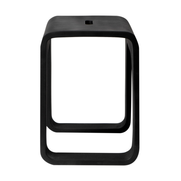 ALFI brand ABST99BM Black Matte Solid Surface Resin Bathroom / Shower Stool