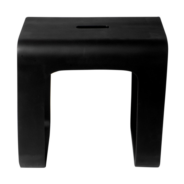 ALFI brand ABST99BM Black Matte Solid Surface Resin Bathroom / Shower Stool