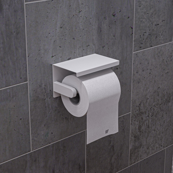 ALFI brand ABTPC66 Stainless Steel Toilet Paper Holder with Shelf
