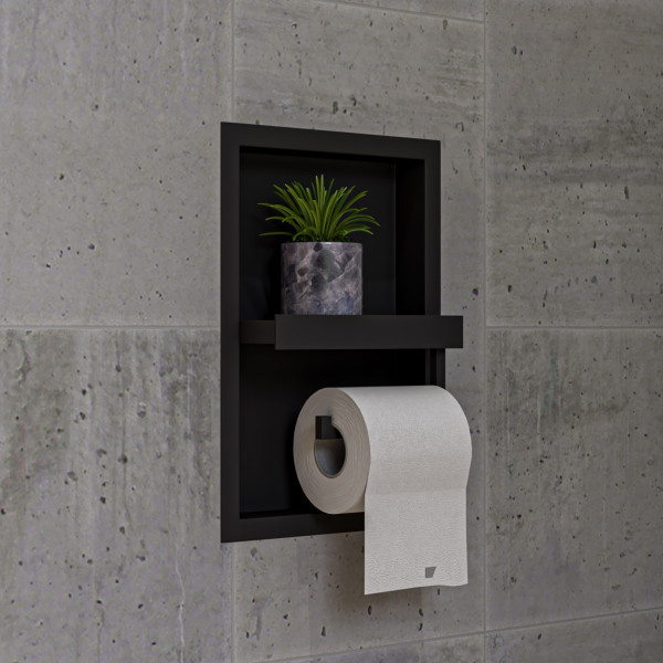 AlFI brand ABTPNC88 Recessed Toilet Paper Holder Niche