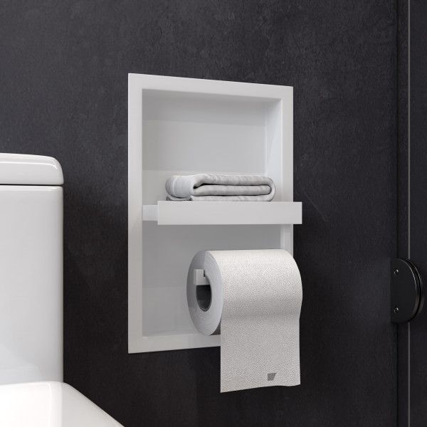 AlFI brand ABTPNC88 Recessed Toilet Paper Holder Niche