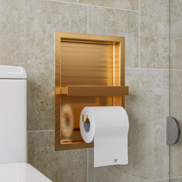 AlFI brand ABTPNP88 Recessed Toilet Paper Holder Niche