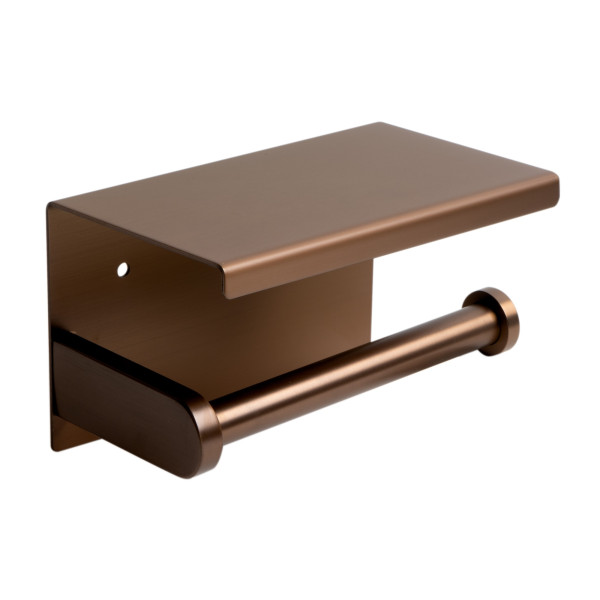 ALFI brand ABTPP66 PVD Stainless Steel Toilet Paper Holder with Shelf