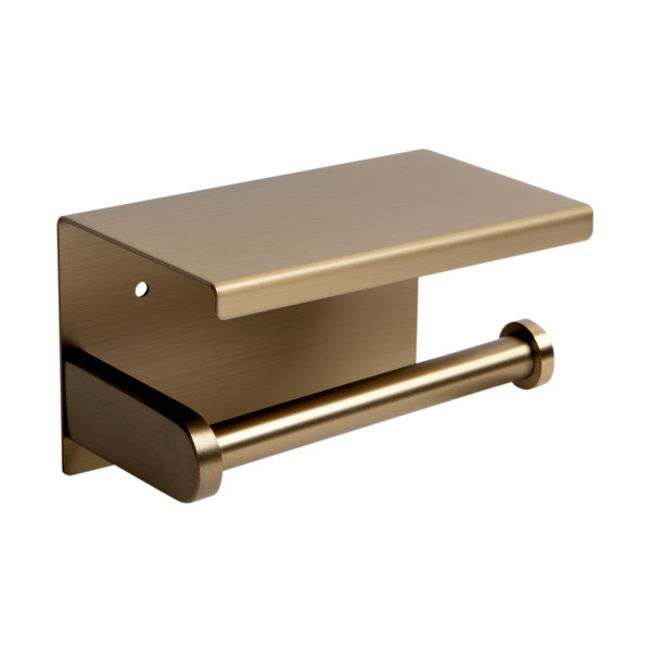 ALFI brand ABTPP66 PVD Stainless Steel Toilet Paper Holder with Shelf