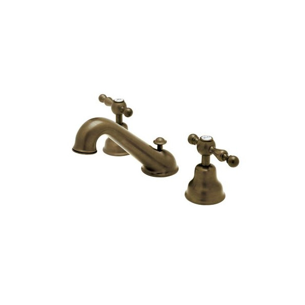 Rohl AC102L-2 3-Hole  Widespread Faucet With Two Metal Lever Handles