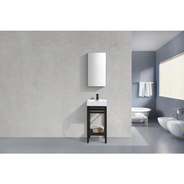 KubeBath AC16-P Cisco 16 Inch Stainless Steel Console With Acrylic Sink