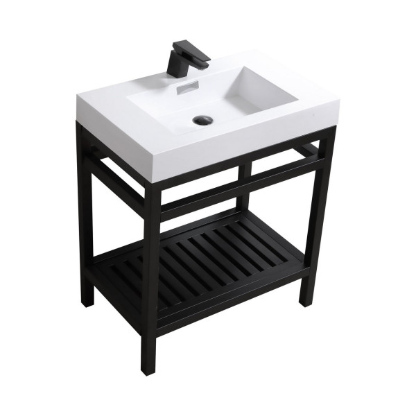 KubeBath AC30-P Cisco Stainless Steel Console With Acrylic Sink and Overflow