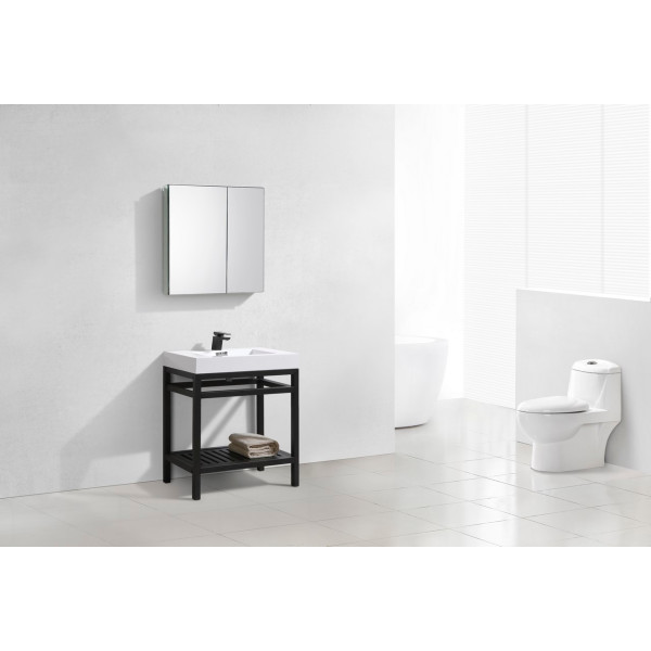 KubeBath AC30-P Cisco Stainless Steel Console With Acrylic Sink and Overflow