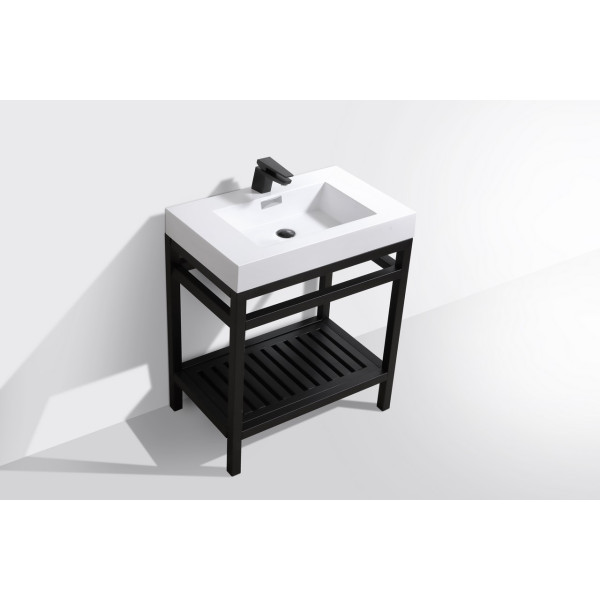 KubeBath AC30-P Cisco Stainless Steel Console With Acrylic Sink and Overflow