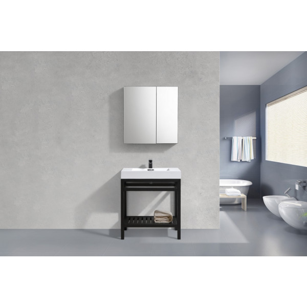 KubeBath AC30-P Cisco Stainless Steel Console With Acrylic Sink and Overflow