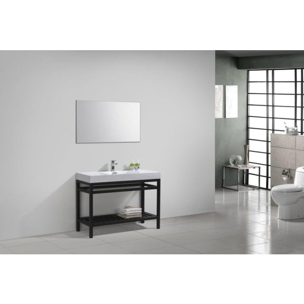 KubeBath AC48 Cisco 48" Stainless Steel Console with Acrylic Sink