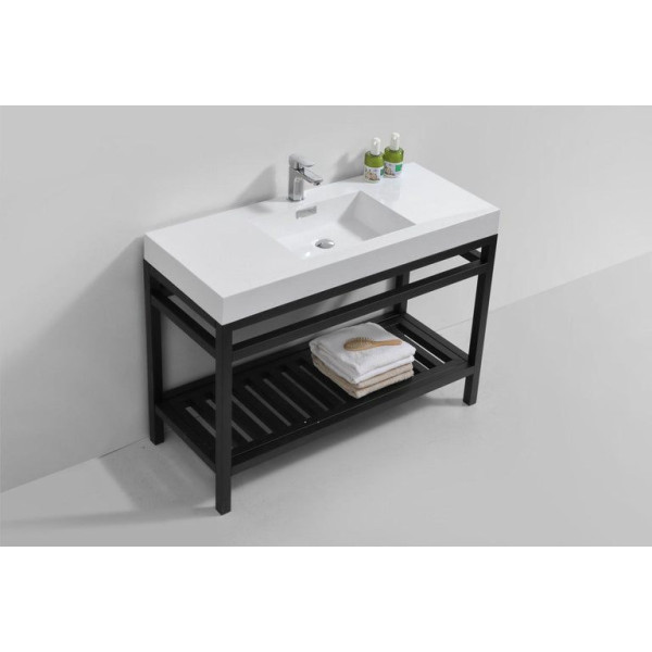 KubeBath AC48 Cisco 48" Stainless Steel Console with Acrylic Sink