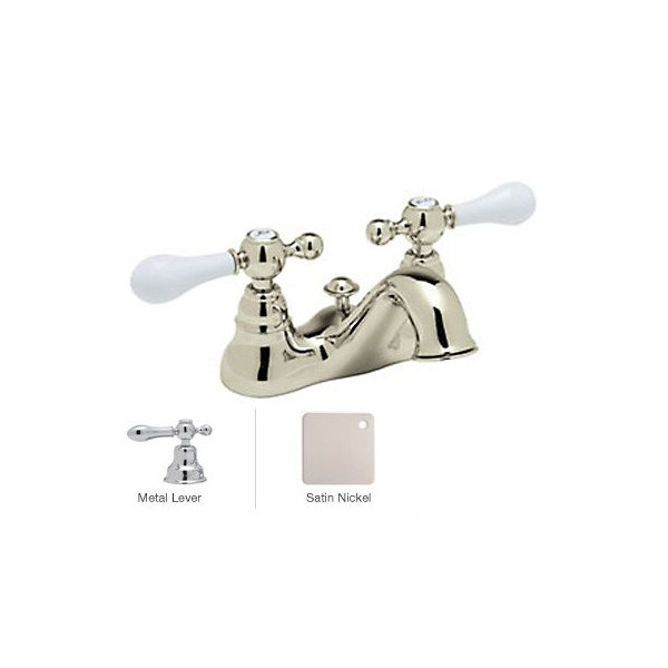 Rohl AC95LM-2 4" Centerset Bathroom Faucet with with Metal Lever Handles