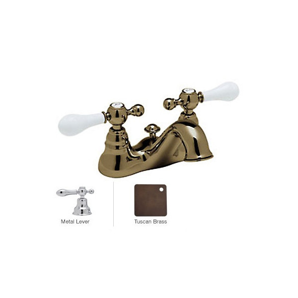 Rohl AC95LM-2 4" Centerset Bathroom Faucet with with Metal Lever Handles