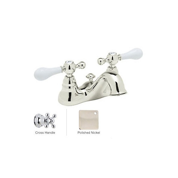 Rohl AC95X-2 4" Centerset Bathroom Faucet with with Metal Cross Handles