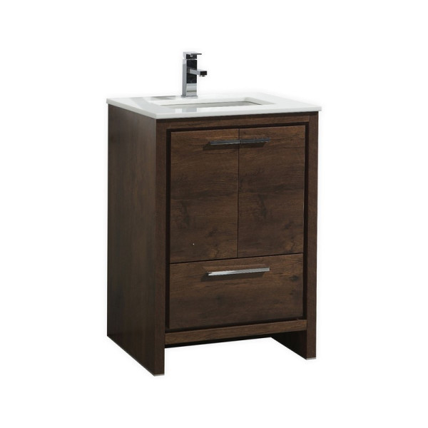 KubeBath AD624 Dolce 24 Inch Bath Vanity With White Quartz Counter-Top