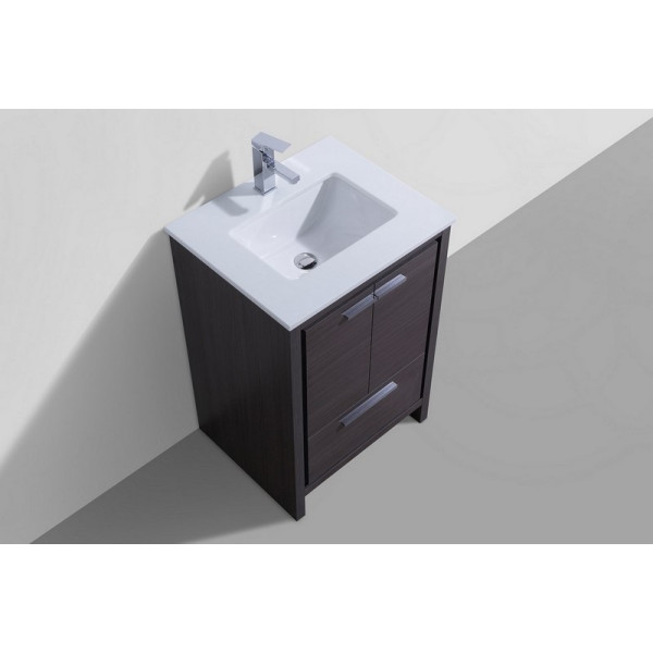 KubeBath AD624 Dolce 24 Inch Bath Vanity With White Quartz Counter-Top