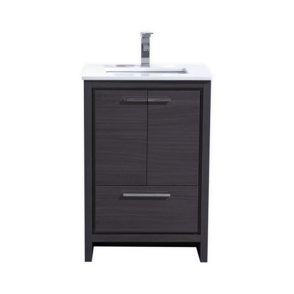 KubeBath AD624 Dolce 24 Inch Bath Vanity With White Quartz Counter-Top