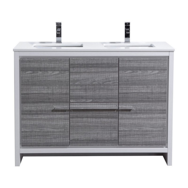 KubeBath AD648D Dolce 48 Inch Double Sink Modern Bathroom Vanity