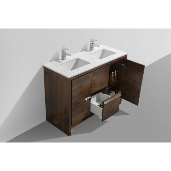 KubeBath AD648D Dolce 48 Inch Double Sink Modern Bathroom Vanity