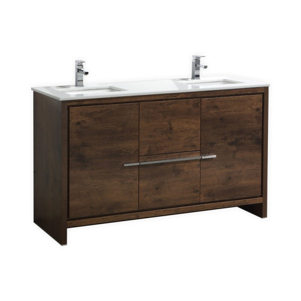 KubeBath AD660D Dolce 60 Inch Double Sink Bathroom Vanity