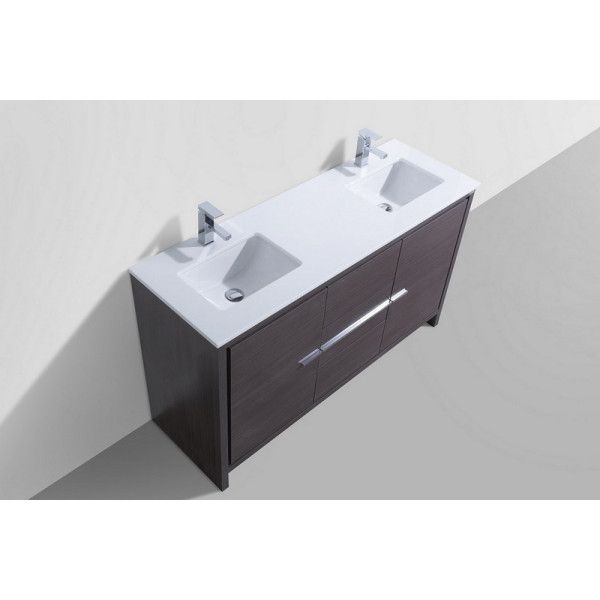 KubeBath AD660D Dolce 60 Inch Double Sink Bathroom Vanity