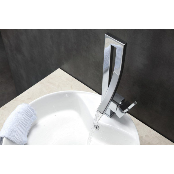 KubeBath AFB001 Aqua Elegance Single Lever Wide Spread Faucet - Chrome