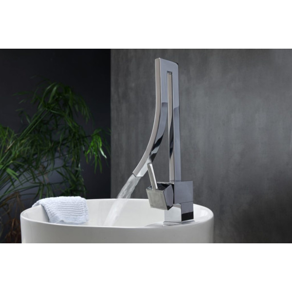 KubeBath AFB001 Aqua Elegance Single Lever Wide Spread Faucet - Chrome