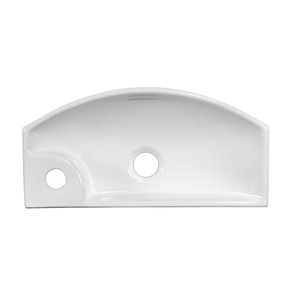 American Imagination AI-1757 Wall Mount Rectangle Vessel In White For Single Hole Faucet