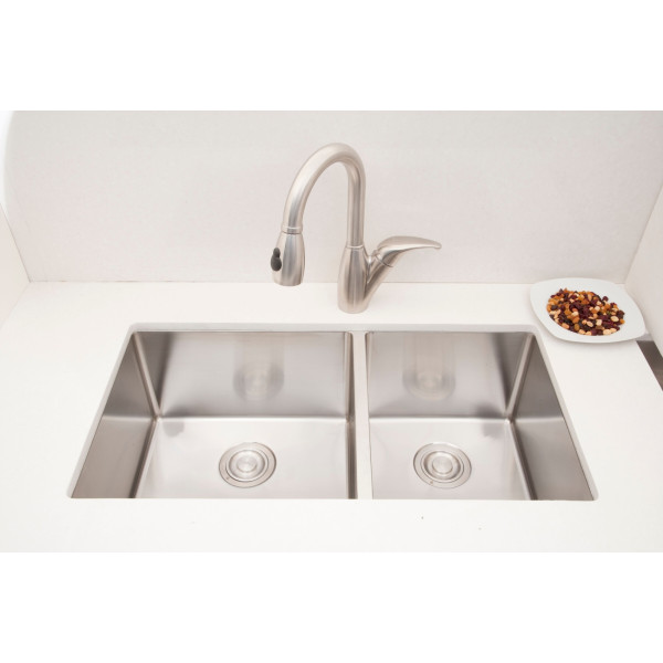 American Imagination AI-27407 33 Inch Undermount Kitchen Sink In Chrome
