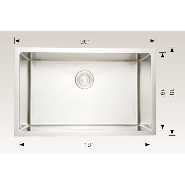 American Imagination AI-27410 Stainless Steel Kitchen Sink In Chrome