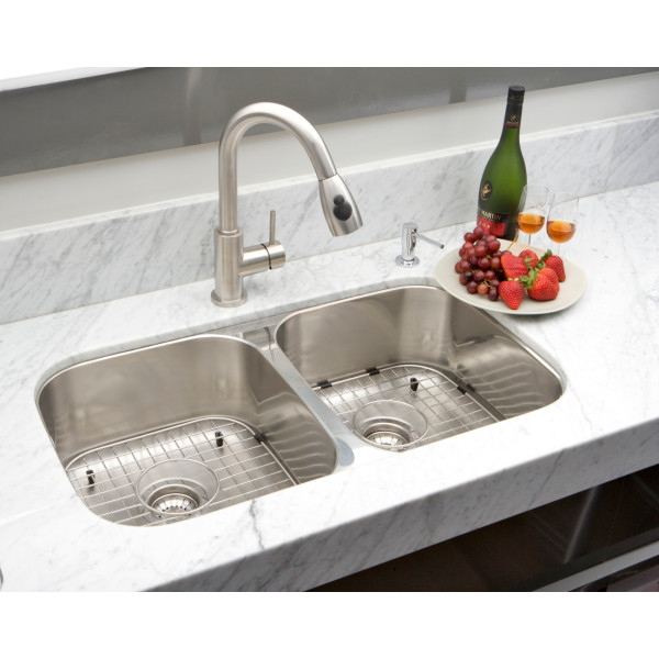 American Imagination AI-27557 33 Inch Double Bowl Kitchen Sink In Chrome