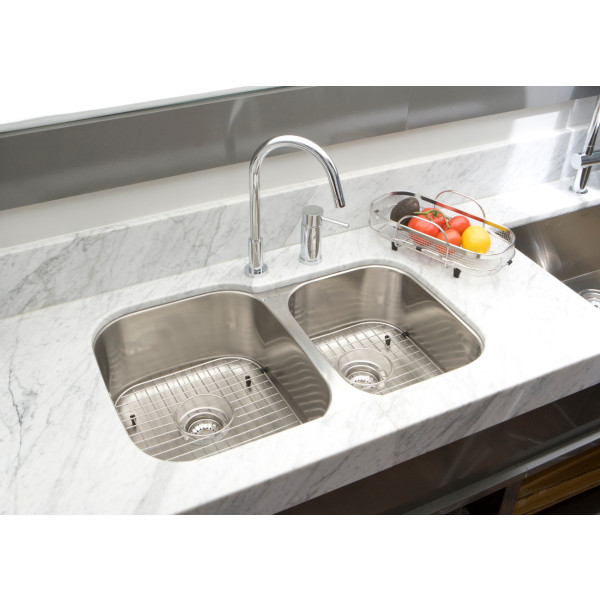 American Imagination AI-27559 32 Inch Double Bowl Kitchen Sink In Chrome