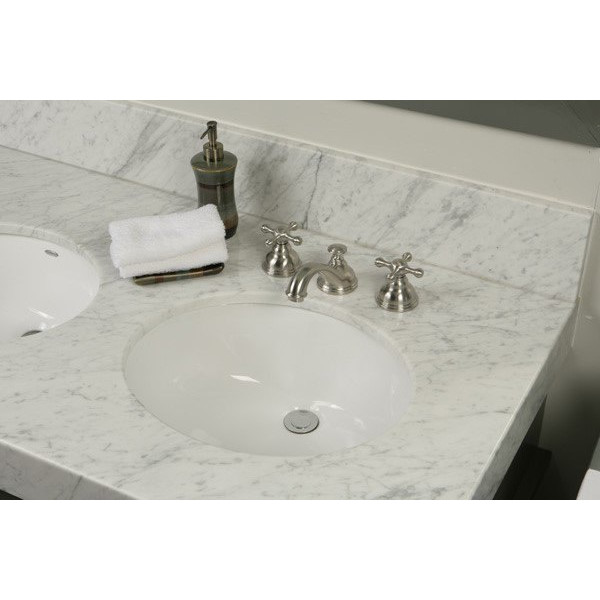 American Imagination AI-27732 16.5 Inch Oval Undermount Sink In White Color