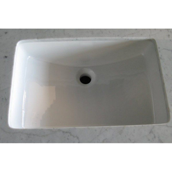 American Imagination AI-27733 20.75 Inch Rectangle Undermount Sink In White