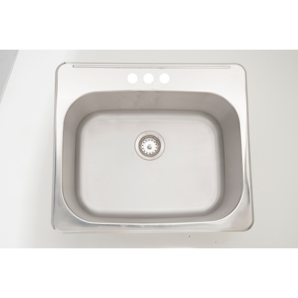 American Imagination AI-2762 25" 18 Gauge Drop In Kitchen Sink In Chrome
